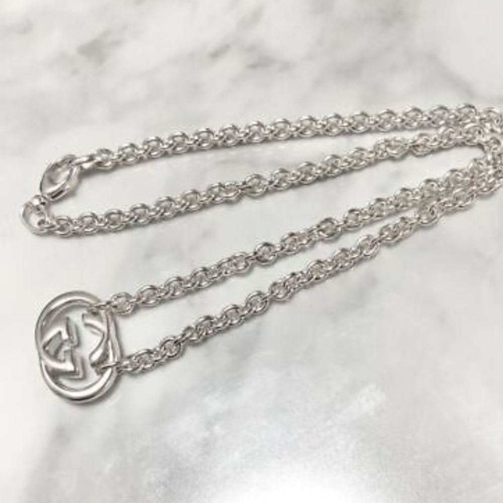 - RARE like New condition ✨️ Gucci Luxury Double G Statement Necklace 925 … - Picture 2 of 10